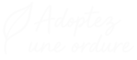 Adoptez une ordure logo blanc