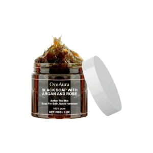 Arganza – Savon Noir à l’argan & rose