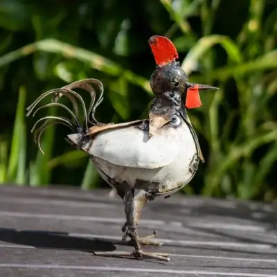 Coq - Sculpture animaux en métal recyclé - 1