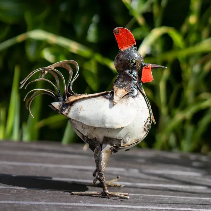 Coq - Sculpture animaux en métal recyclé - 1