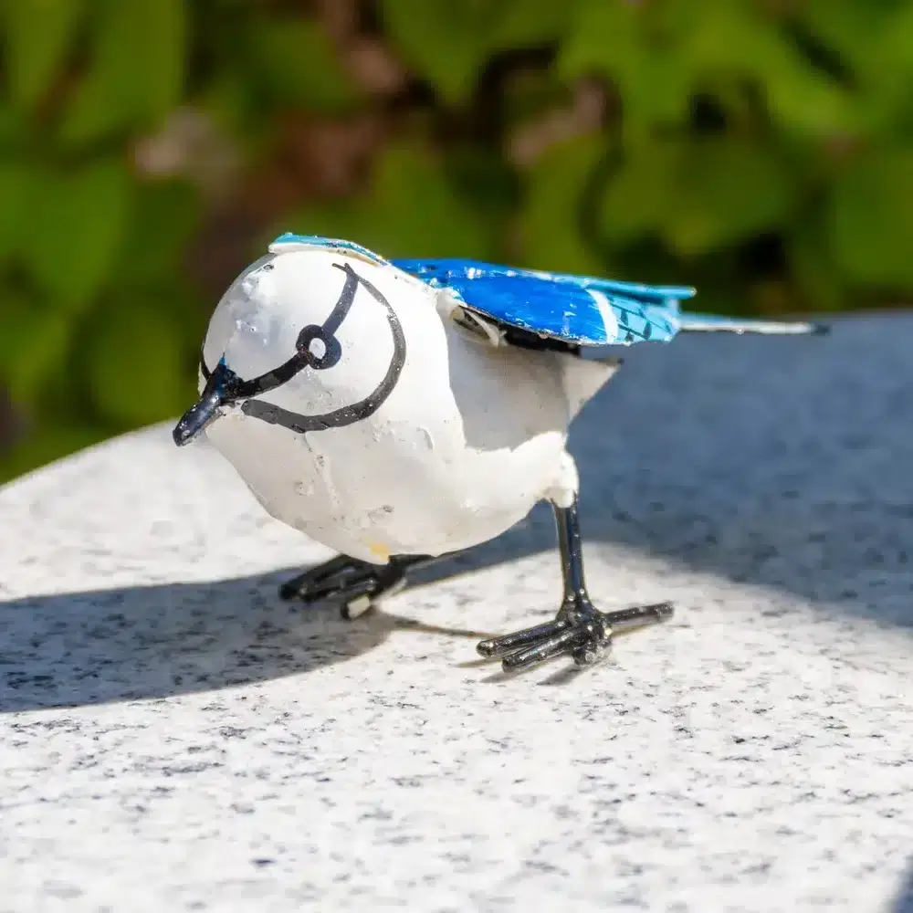 Geai bleu - Sculpture en métal recyclé & récup - oiseau - 2