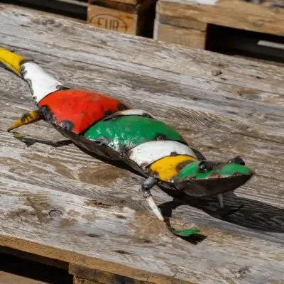 Gecko - Sculpture en métal recyclé animaux - 1
