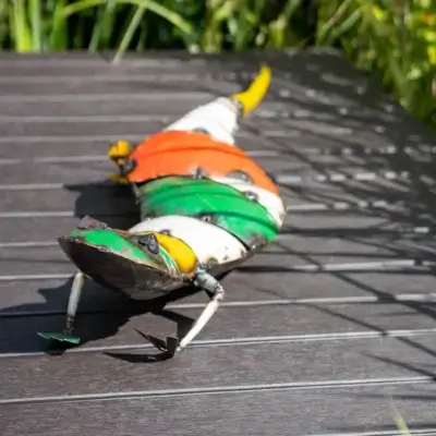 Gecko - Sculpture en métal recyclé animaux - 4