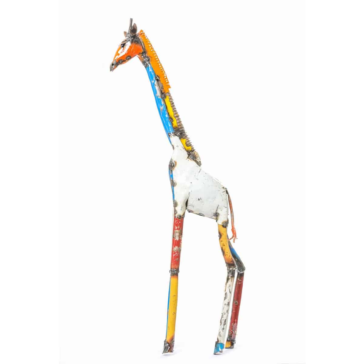 Girafe - Sculpture animal en métal recyclé - 2