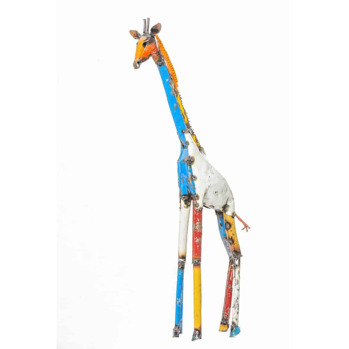 Girafe - Sculpture animal en métal recyclé