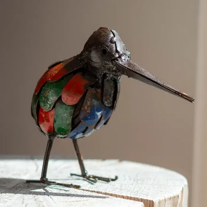 Kiwi - Animaux en métal recyclé - sculpture oiseau - 1