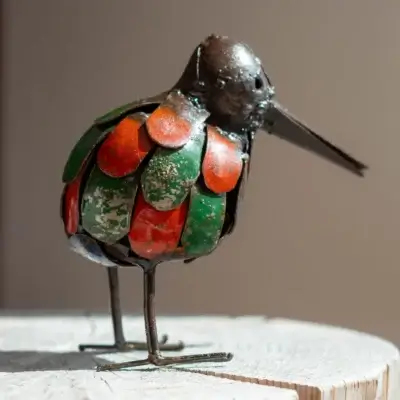 Kiwi - Animaux en métal recyclé - sculpture oiseau - 2