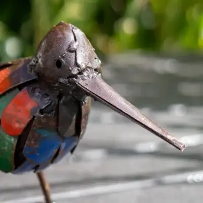 Kiwi - Animaux en métal recyclé - sculpture oiseau - 5