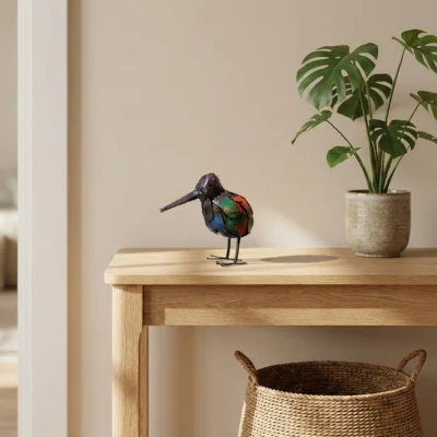 Kiwi - Animaux en métal recyclé - sculpture oiseau - interieur