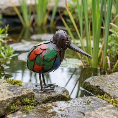 Kiwi - Animaux en métal recyclé - sculpture oiseau - lac