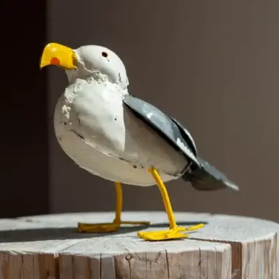 Mouette - Animaux en métal recyclé - sculpture oiseau - 1