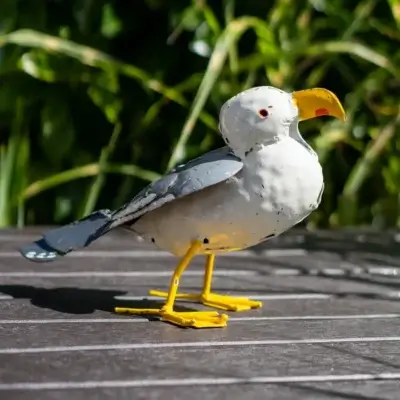 Mouette - Animaux en métal recyclé - sculpture oiseau - 5