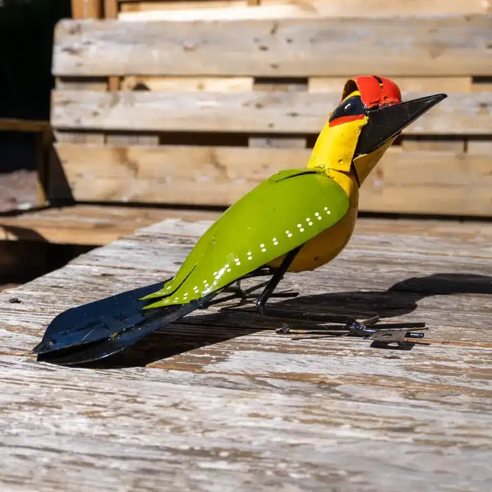 Pic vert - Sculpture en métal recyclé & récup pour jardin - 1