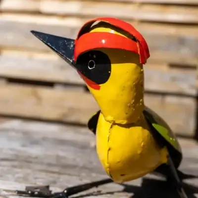 Pic vert - Sculpture en métal recyclé & récup pour jardin - 2