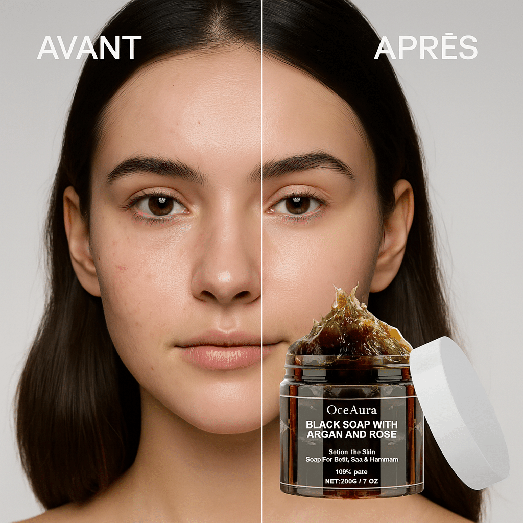 Savon Noir Arganza - avant après