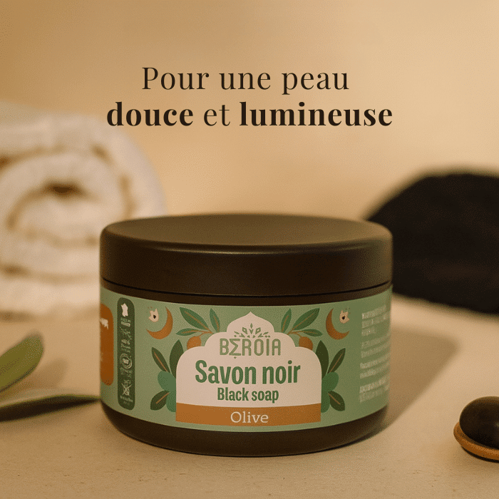 Savon Noir Olive Maroc pour une peau douce