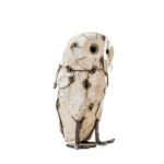 Sculpture hibou blanc