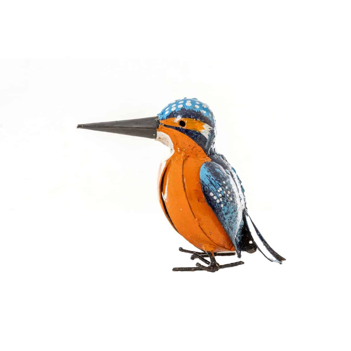 Sculpture Martin-Pêcheur en métal recyclé 2