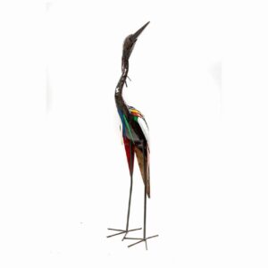 Sculpture d'héron en métal de récupération - 2