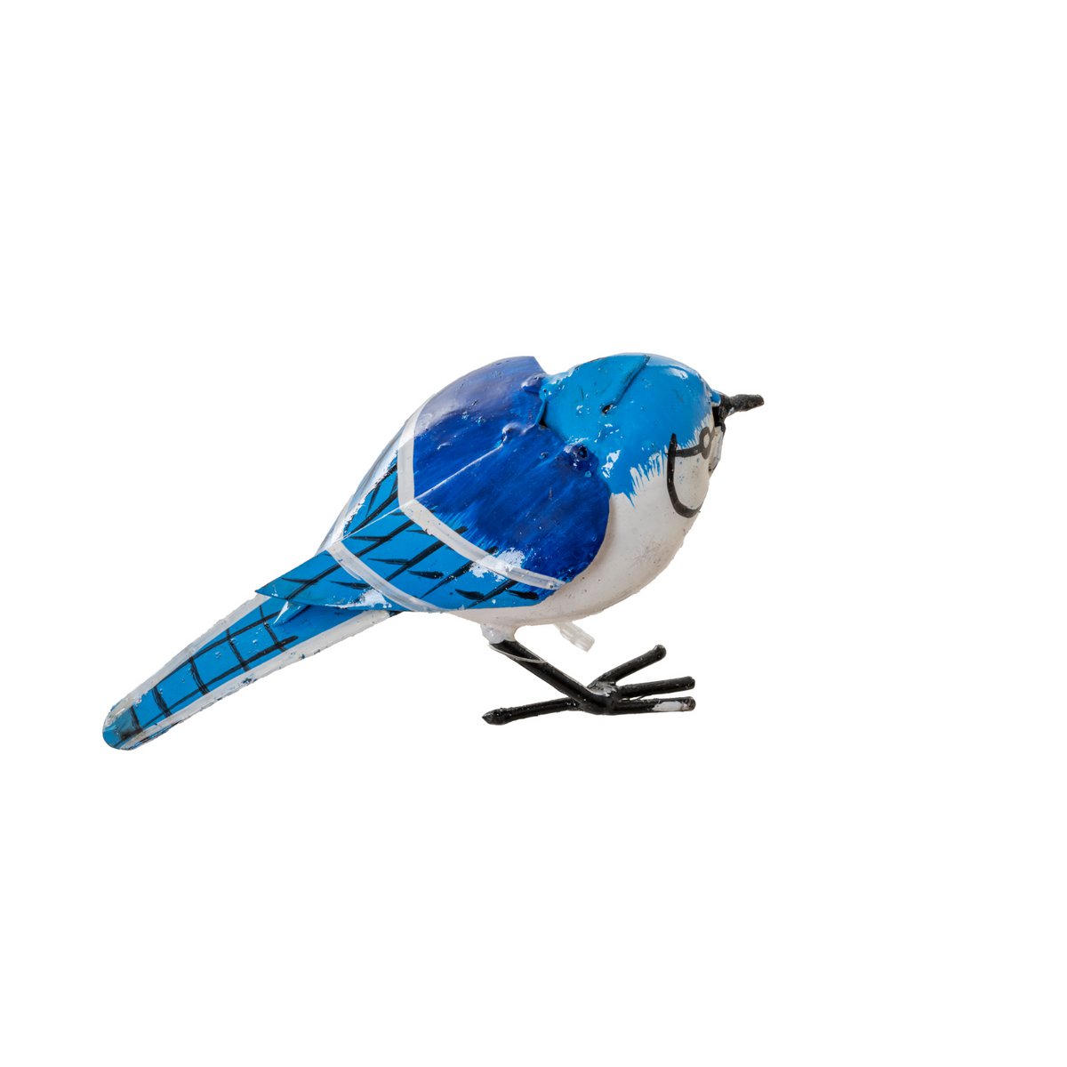 Sculpture geai bleu en métal recyclé- 2
