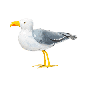 Sculpture mouette en métal recyclé
