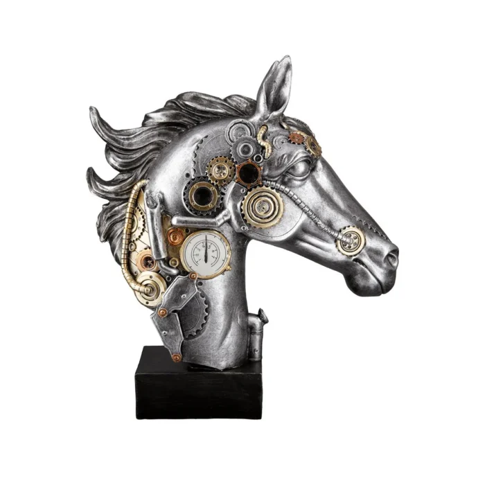 Sculpture steampunk tête de cheval - produit