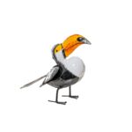 Sculpture toucan en métal recyclé