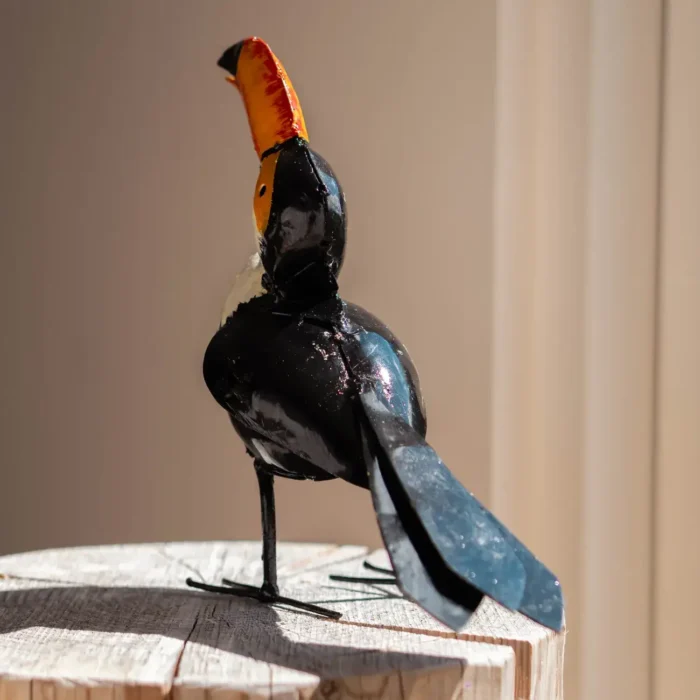 Toucan - Sculpture en métal recyclé - oiseau - 3
