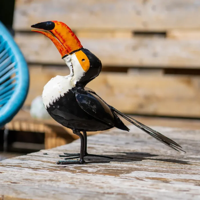 Toucan - Sculpture en métal recyclé - oiseau - 5