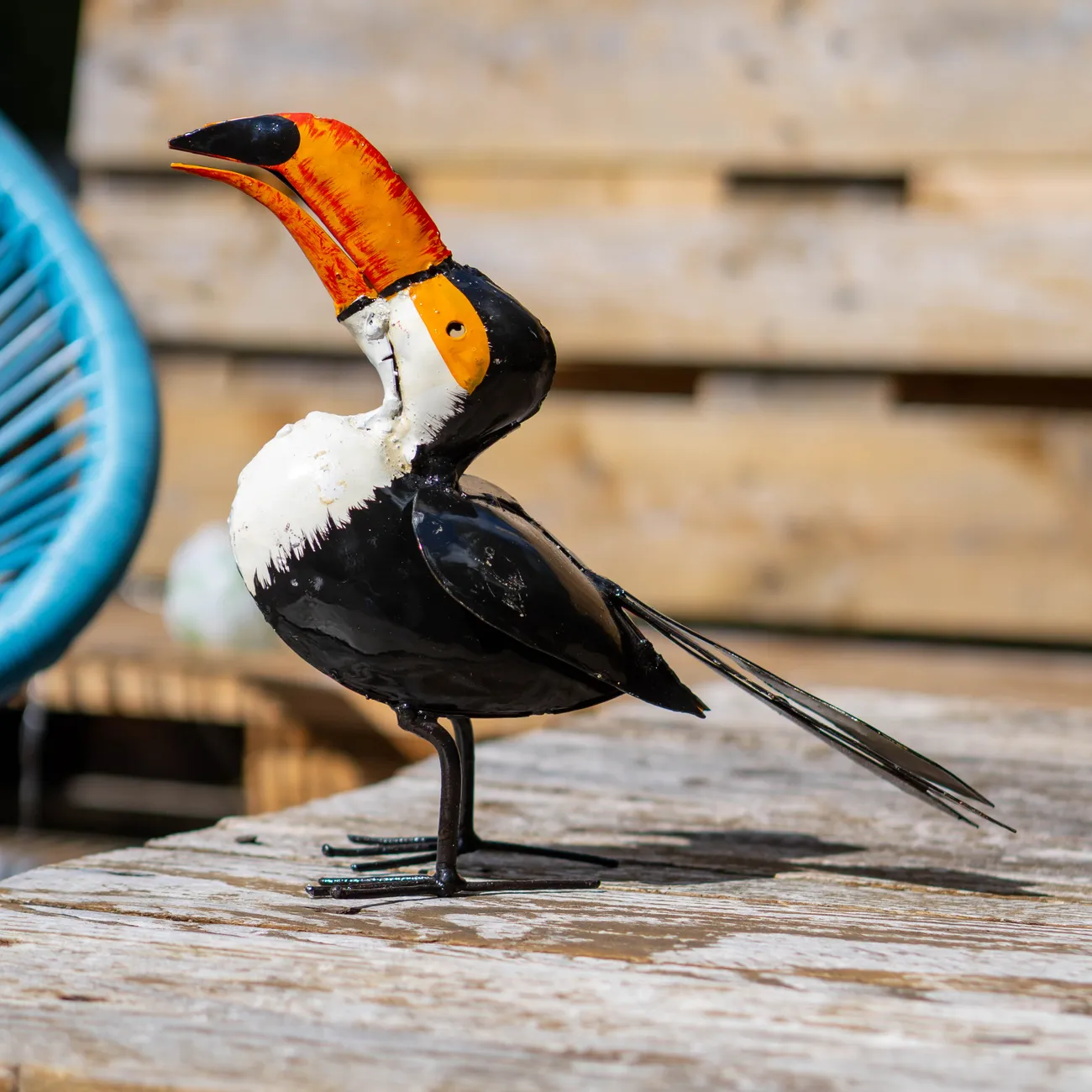 Toucan - Sculpture en métal recyclé - oiseau - 5