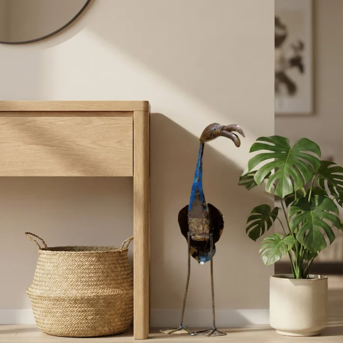 Flamand bleu - Sculpture métal récup' animaux - interieur