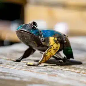 Grenouille - Sculpture métal recyclé animaux jardin - 1