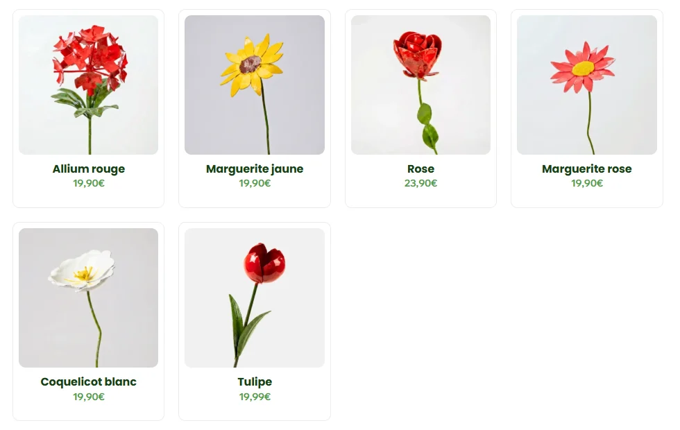 fleur en fer forgé issu de récupération adoptez une ordure